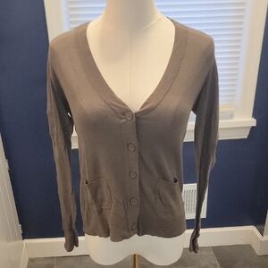 LOFT Women's Brown Cardigan Sweater